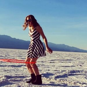 Black & White Stripe Skater Dress